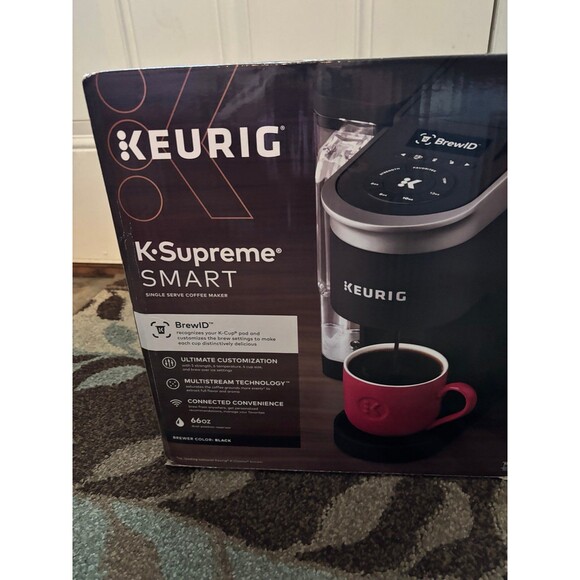 Keurig K-Supreme Smart Single Serve Coffee Maker in Black. RETAILS $119 - Picture 2 of 8